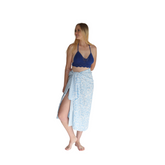 Summer crochet halter bikini top-navy