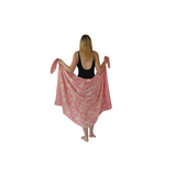 Noosa Sarongs Norfolk Island Beach Cotton Sarong holding sarong back view