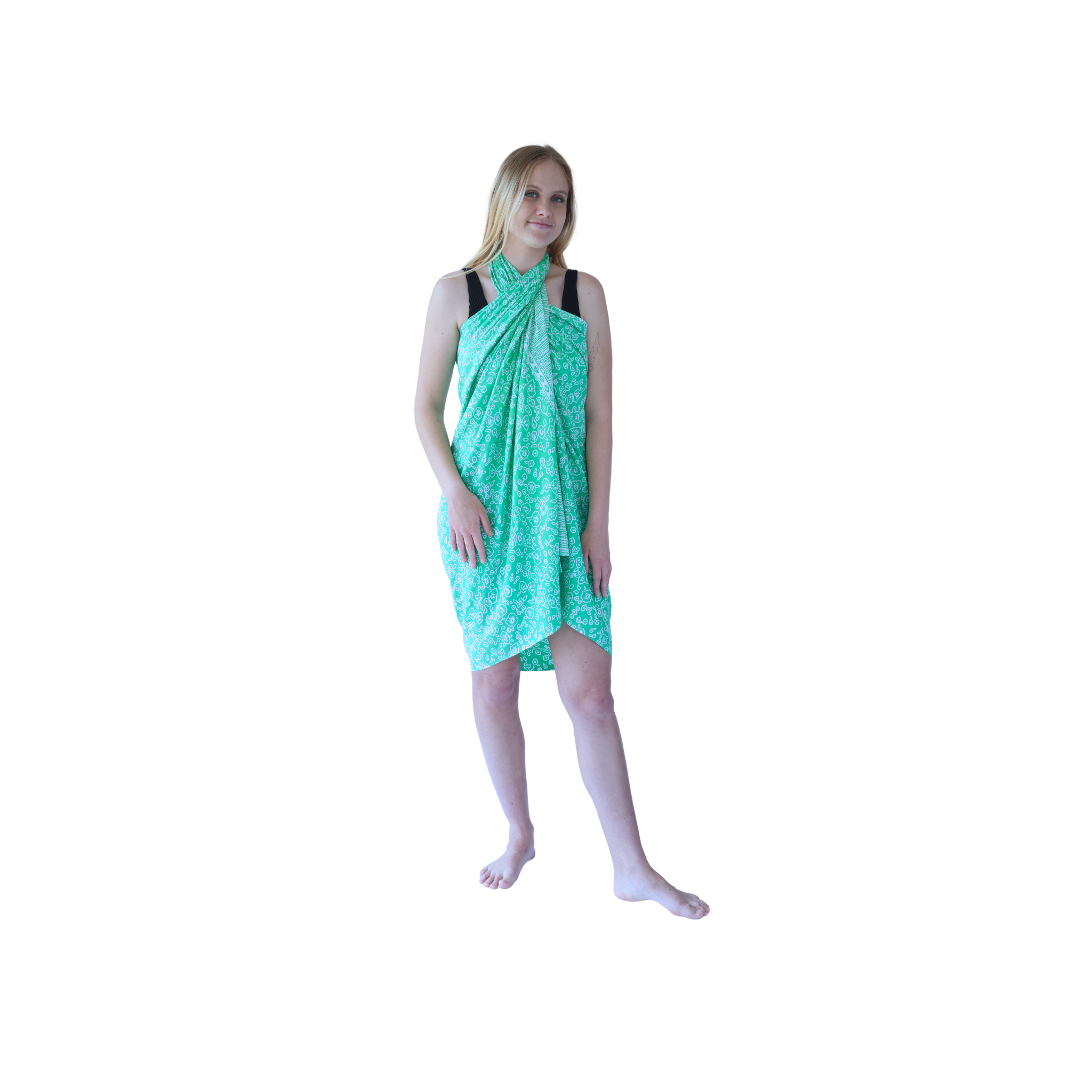 Noosa Sarongs Keppel Island Beach Cotton Sarong short halter dress front view