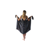 Noosa Sarongs Magnetic Island Beach Cotton Sarong holding sarong back view