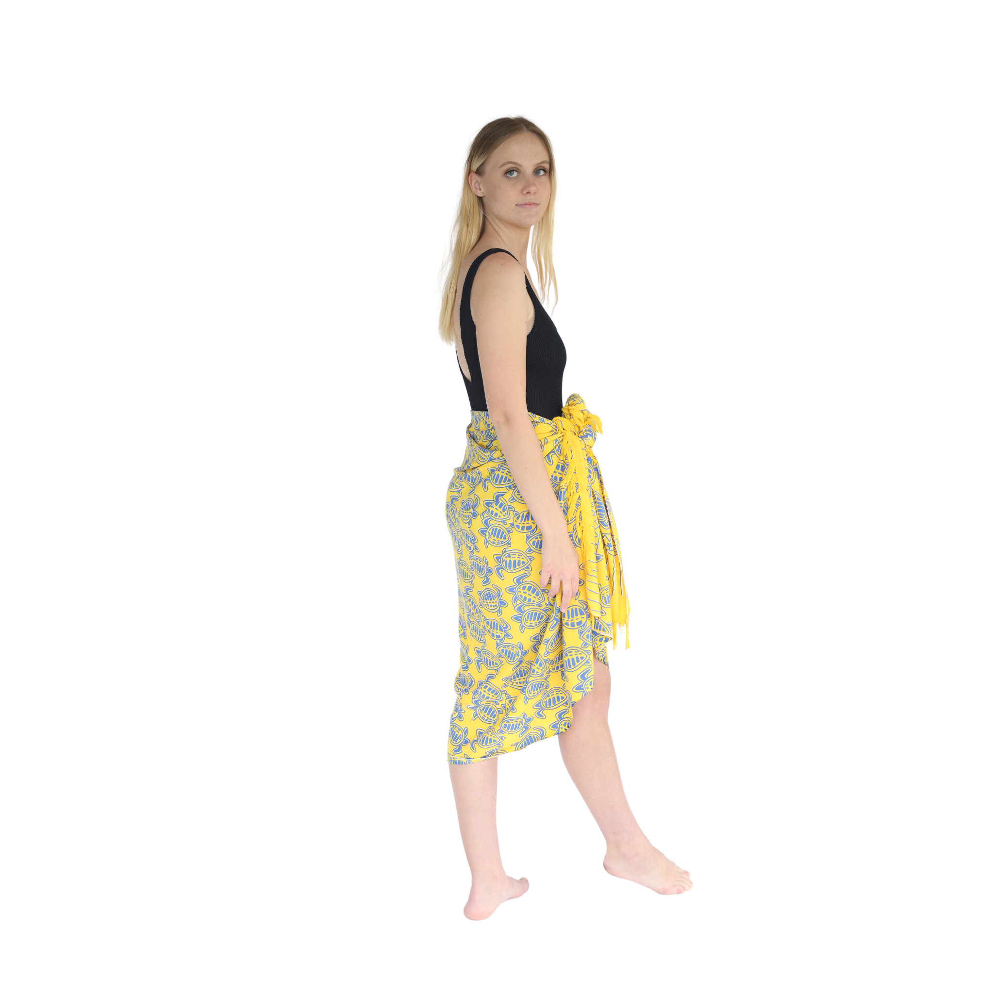 Noosa Sarongs Turtle Bay Cotton Sarong short skirt side view