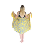 Noosa Sarongs Turtle Bay Cotton Sarong holding sarong back view