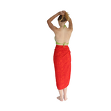 Noosa Sarongs Rainbow crochet halter bikini top-green back view