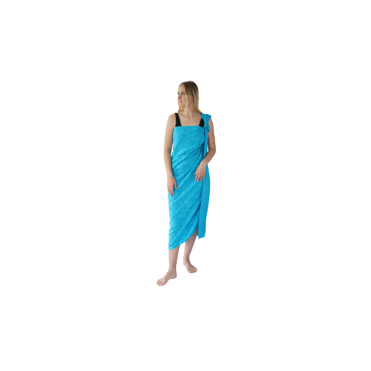 Noosa Sarongs Burleigh Beach Cotton Sarong shoulder tie dress front view