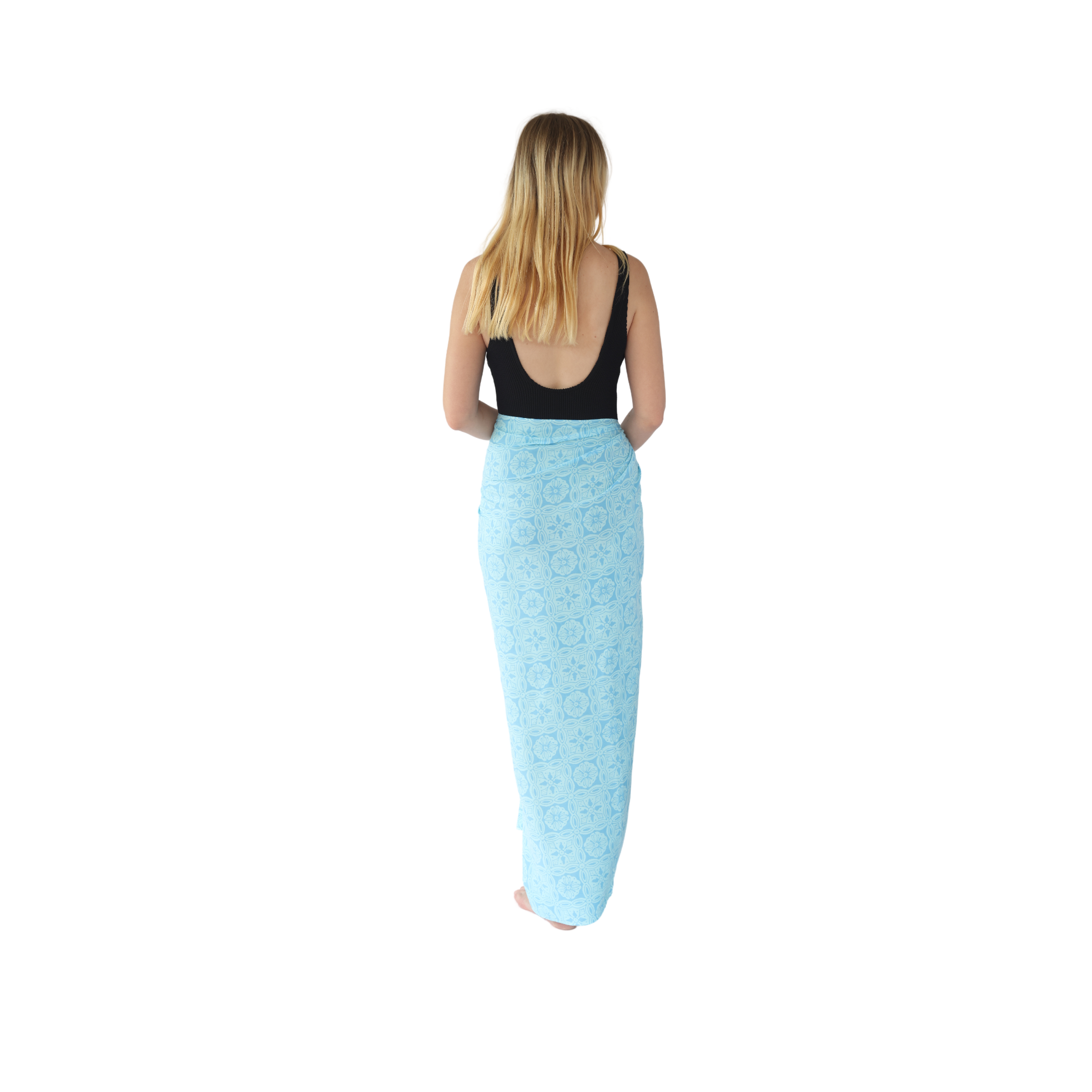 Noosa Sarongs Bondi Beach Cotton Sarong long skirt back view