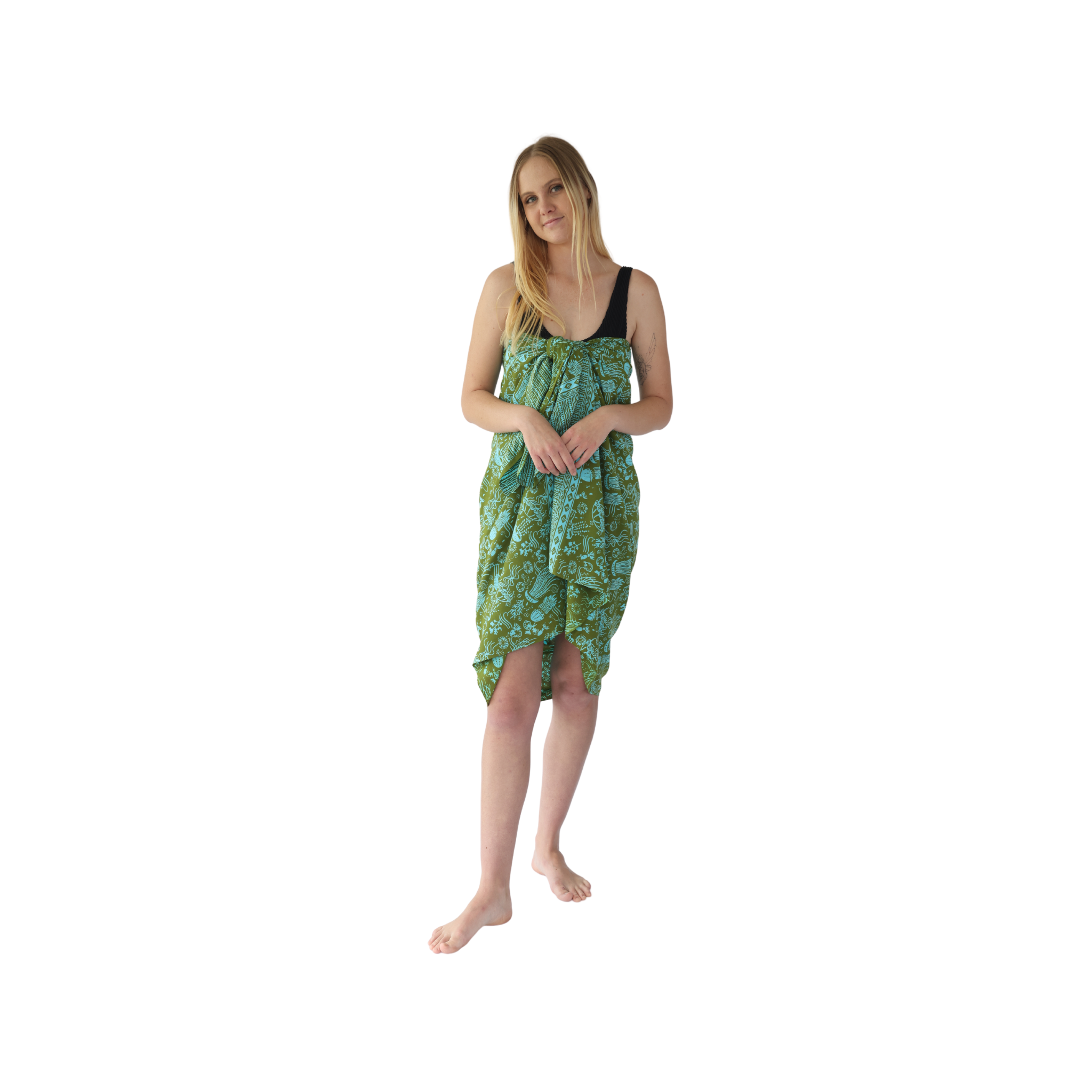 Noosa Sarongs Airlie Beach Cotton Sarong short dress front view