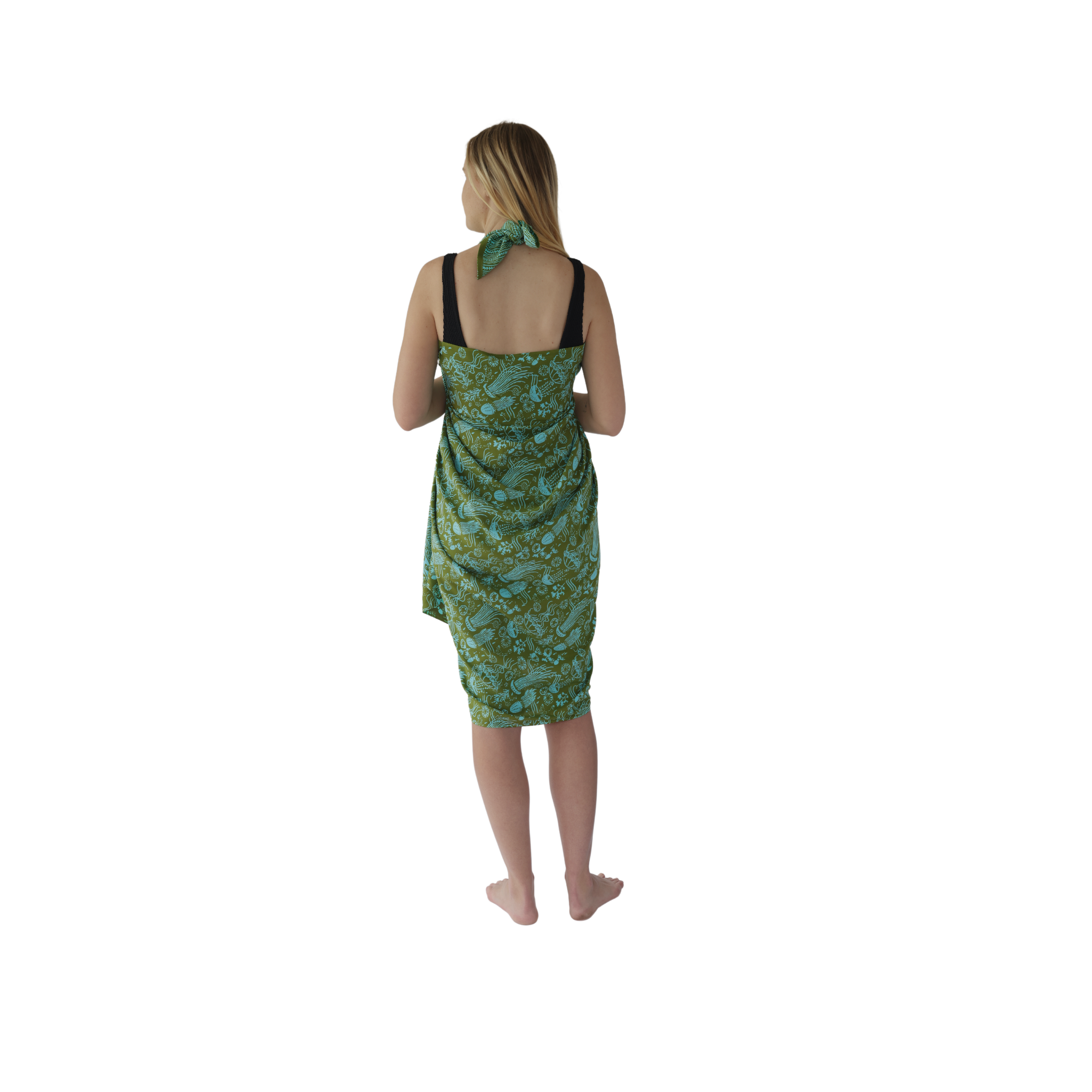 Noosa Sarongs Airlie Beach Cotton Sarong short halter dress back view