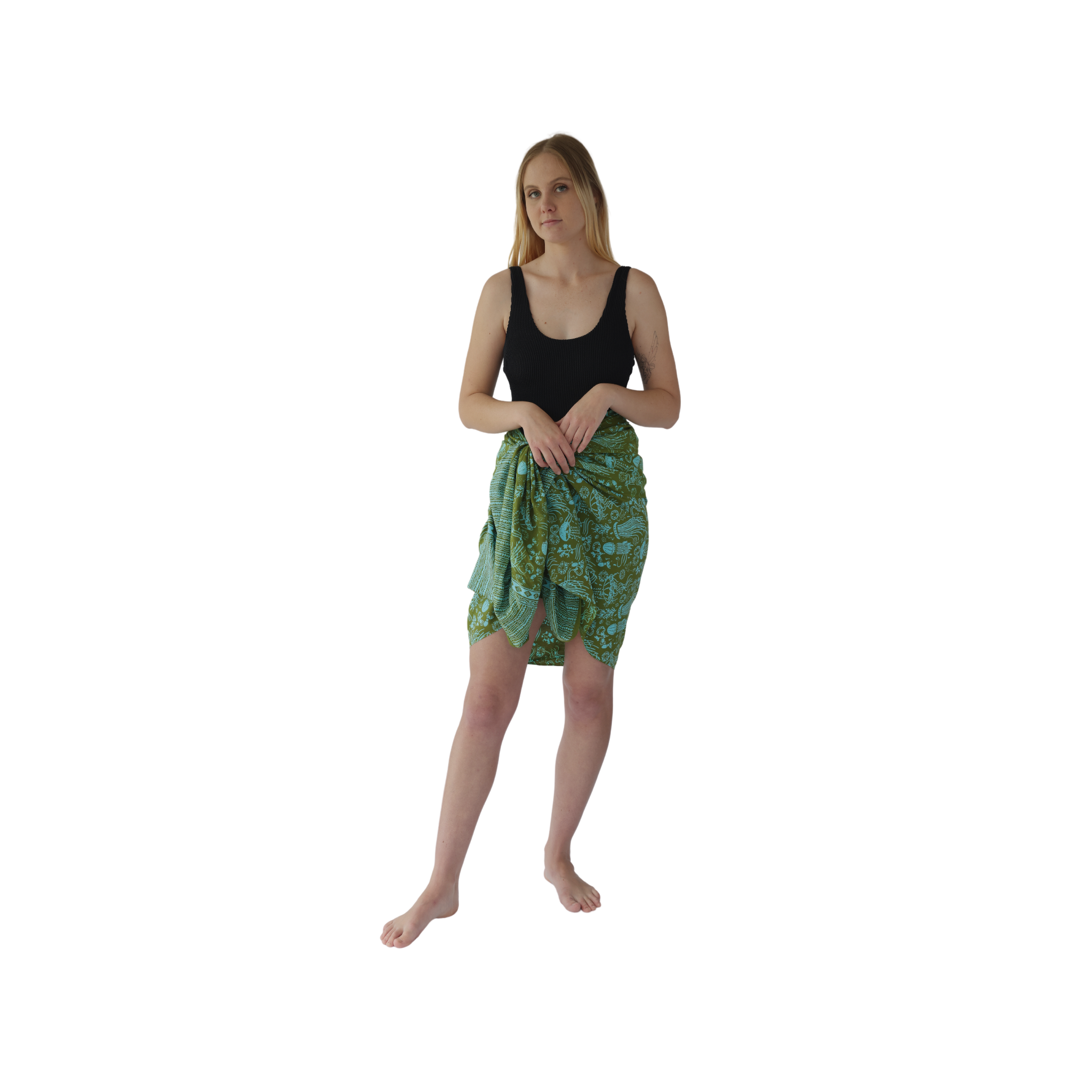 Noosa Sarongs Airlie Beach Cotton Sarong short skirt front view