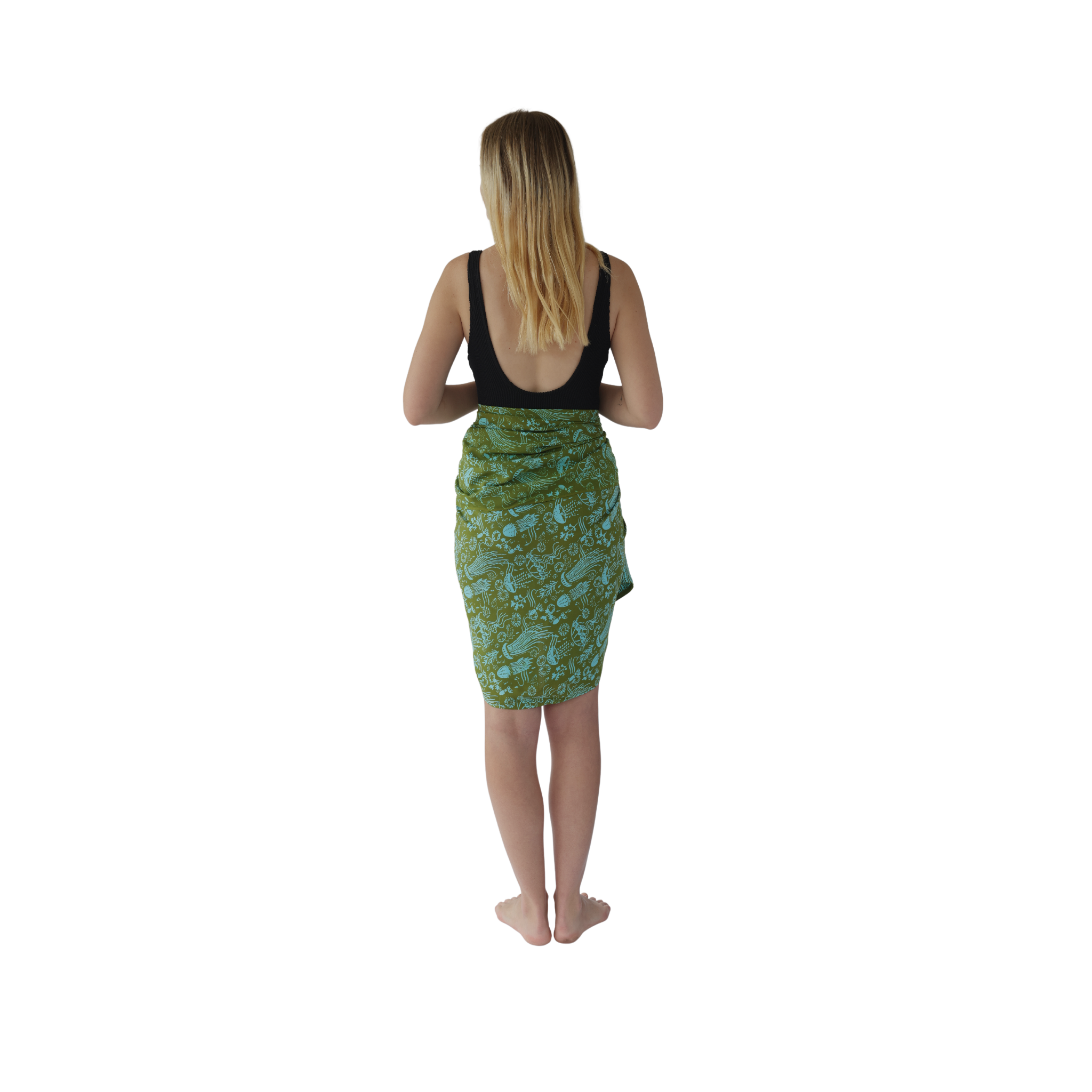 Noosa Sarongs Airlie Beach Cotton Sarong short skirt back view