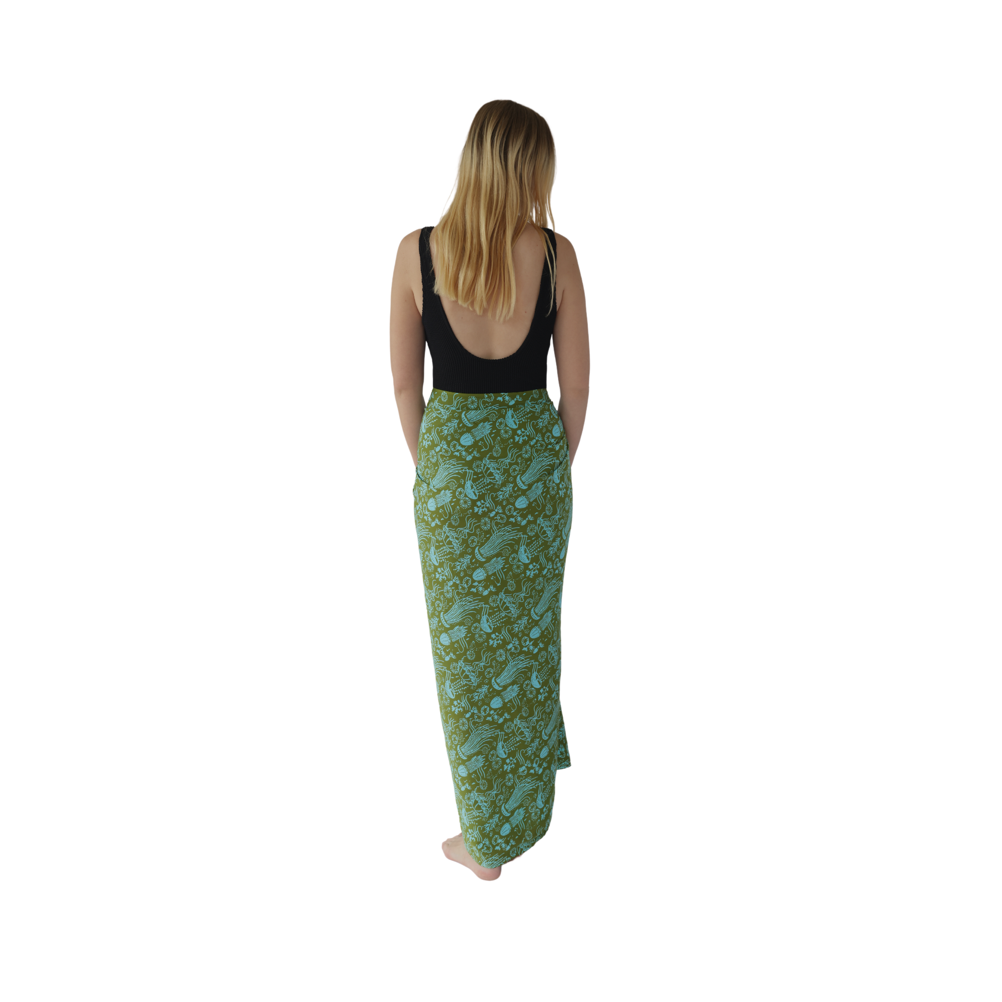 Noosa Sarongs Airlie Beach Cotton Sarong  long skirt back view
