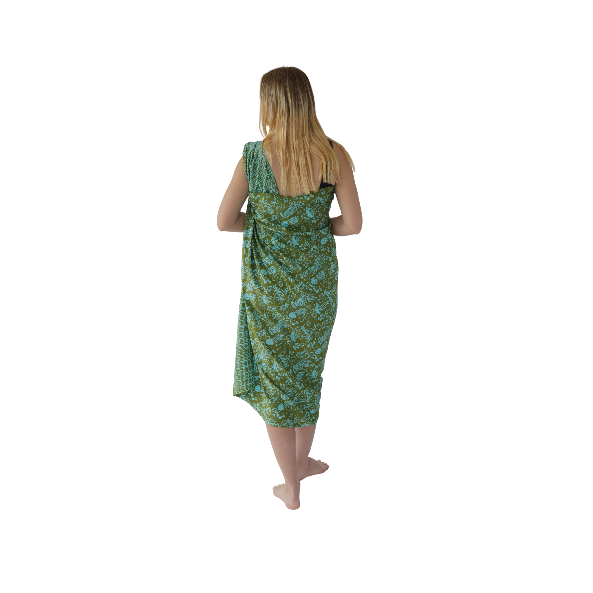 Noosa Sarongs Airlie Beach Cotton Sarong shoulder tie back view
